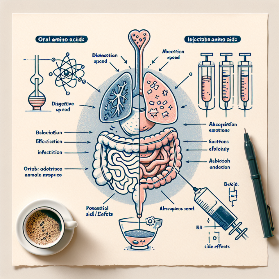 Diferencias entre Aminoácidos oral e inyectable
