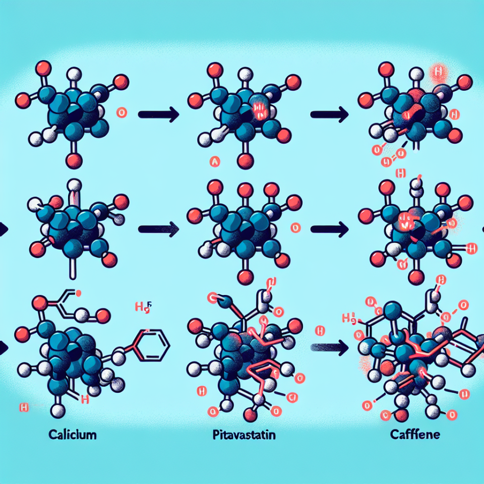 ¿Qué pasa al mezclar Pitavastatina cálcica con cafeína?